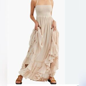 Summer  Cream Maxi Dress